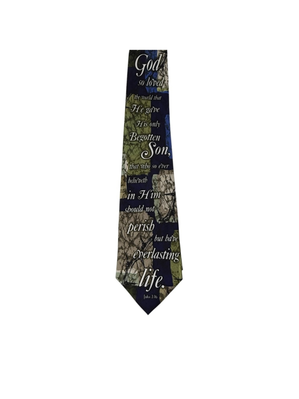 Christian Tie John 3:16 Bible Verse Novelty Neck Tie Religious Faith Church Mens